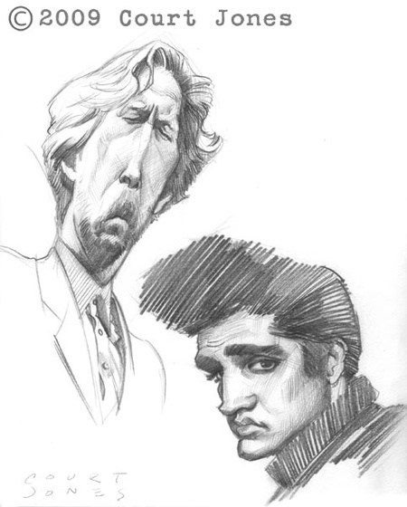 Elvis-Clapton-Caricatures
